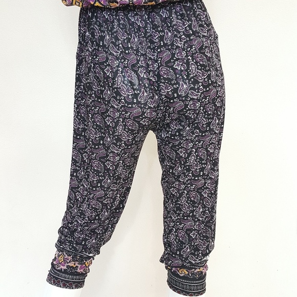 Jumpsuit Sleeveless Cinched Waist Size S/M Paisley - Picture 7 of 8